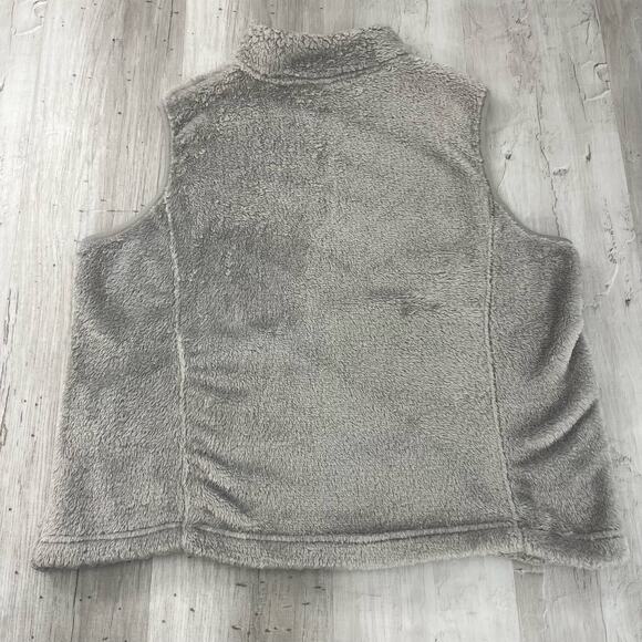 Croft & Barrow Gray Zip Up Sleeveless Soft Fleece Vest Pockets Large - Picture 2 of 8